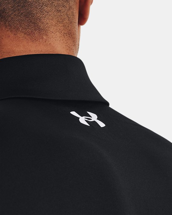 Men's UA Playoff 2.0 Blocked Polo in Black image number 3